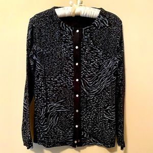 Fresh produce blue/black cardigan